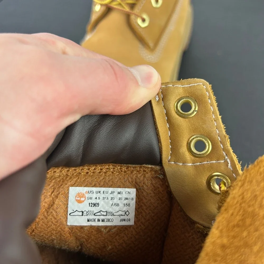 Timberland Classic 6″ Waterproof‎ Boots Men's 5M Wheat Nubuck Primaloft Excel